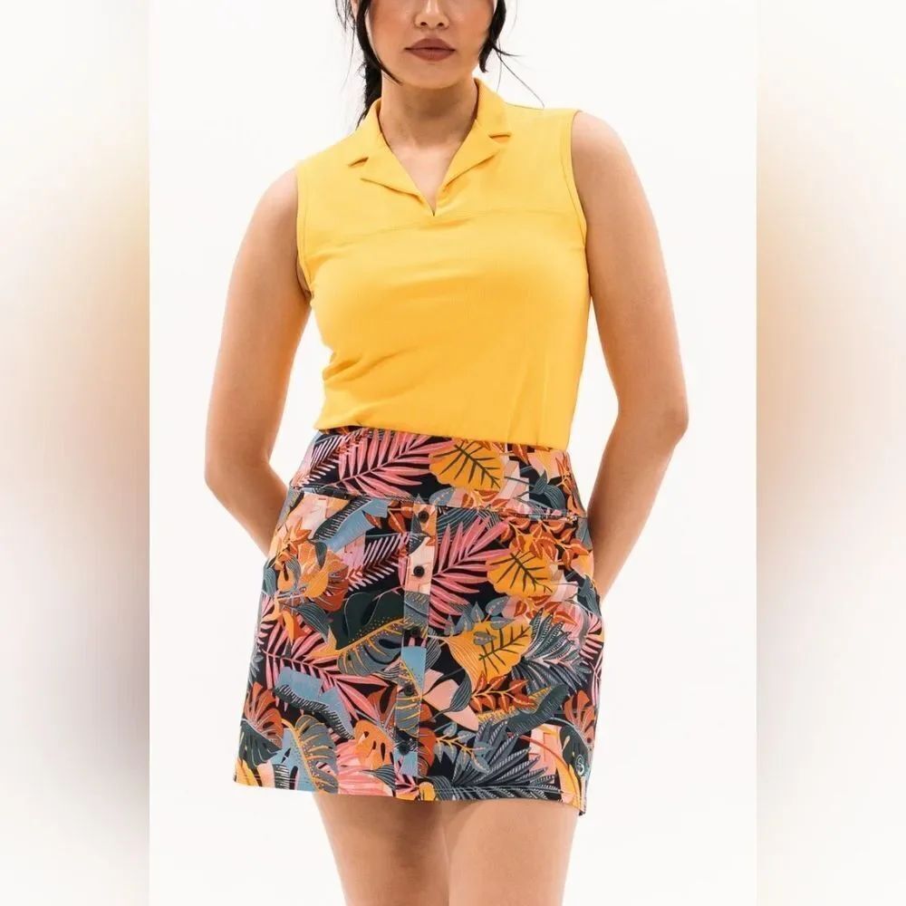 Foray Golf Tropical Palm Print Golf Skirt Size XL